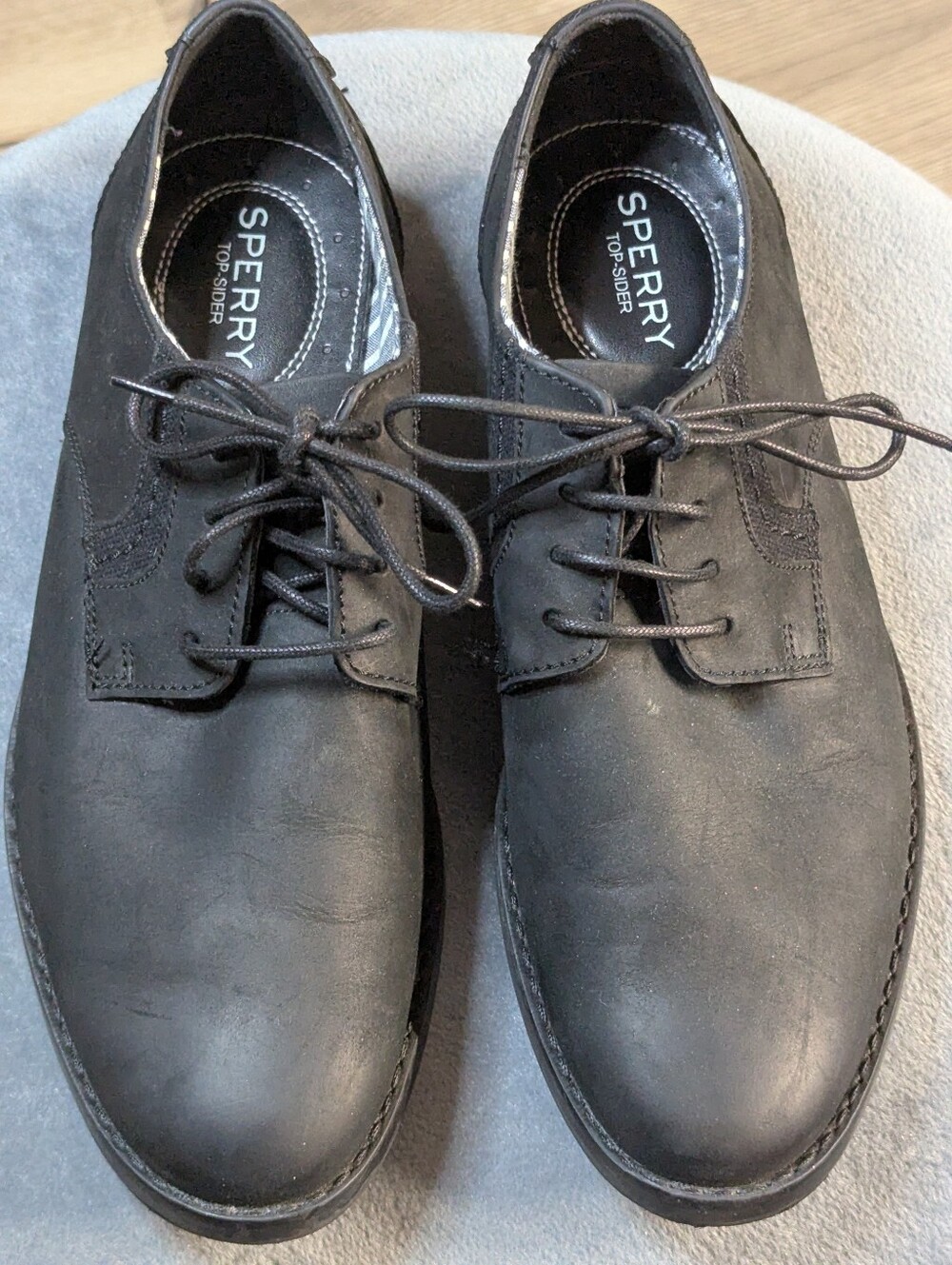 Sperry Top Sider Black Leather Derby Lace-Up Shoes Men 7  Women 11